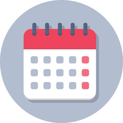 Calendar vector illustration. Wall Desk Calendar Vector Template, Simple Minimal Design. Wall Calendar