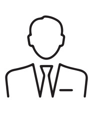 avatar thin line vector icon business man line vector avatar