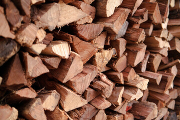 Closeup of firewood