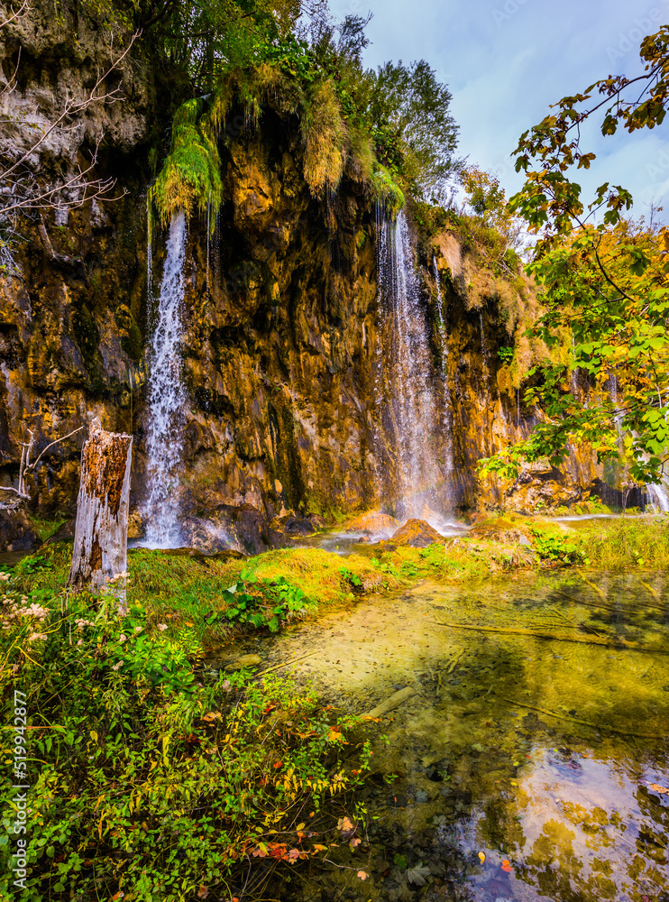 Poster waterfalls in the plitvice park