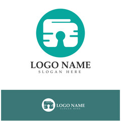 e-wallet logo design icon vector illustration