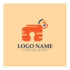 e-wallet logo design icon vector illustration