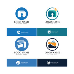 e-wallet logo design icon vector illustration