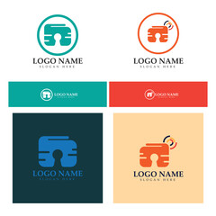 e-wallet logo design icon vector illustration