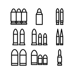 ammo icon or logo isolated sign symbol vector illustration - high quality black style vector icons
