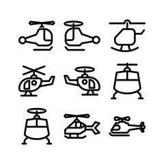 helicopter icon or logo isolated sign symbol vector illustration - high quality black style vector icons
