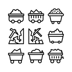 mine icon or logo isolated sign symbol vector illustration - high quality black style vector icons
