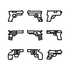 gun icon or logo isolated sign symbol vector illustration - high quality black style vector icons
