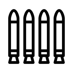 ammo icon or logo isolated sign symbol vector illustration - high quality black style vector icons
