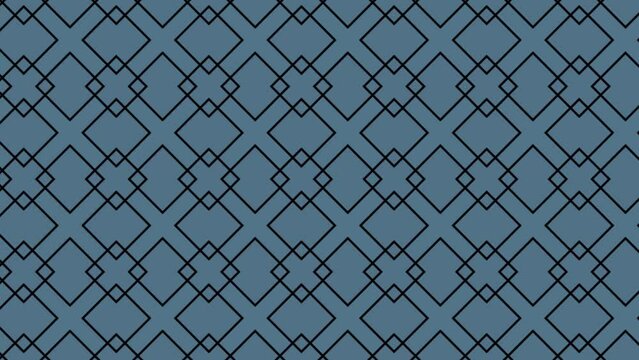 Abstract background animation texture in geometric ornamental style. Panning Seamless design. Seamless geometric line pattern slide. Abstract background