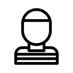 criminal icon or logo isolated sign symbol vector illustration - high quality black style vector icons
