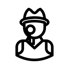 detective man icon or logo isolated sign symbol vector illustration - high quality black style vector icons
