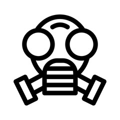 gas mask icon or logo isolated sign symbol vector illustration - high quality black style vector icons
