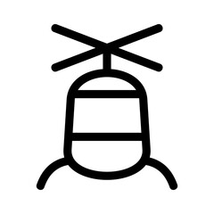 helicopter icon or logo isolated sign symbol vector illustration - high quality black style vector icons
