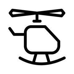 helicopter icon or logo isolated sign symbol vector illustration - high quality black style vector icons
