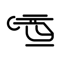 helicopter icon or logo isolated sign symbol vector illustration - high quality black style vector icons
