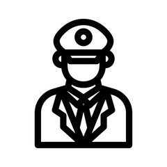 pilot icon or logo isolated sign symbol vector illustration - high quality black style vector icons
