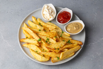 Turkish style handmade french fries, Turkish name; Ev yapımı patates kizartmasi