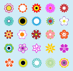 decorative vector blossoms