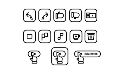 Media Video Player Icon Collections Vector Design