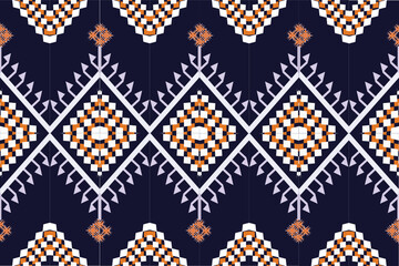 geometric shapes Woven together in a folk style pattern. for clothes wallpaper
