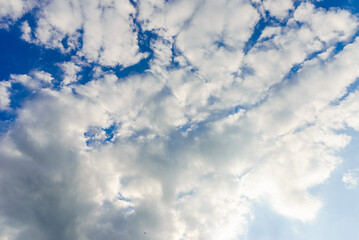 Nice Texture of bright blue dramatic cloudy sky.dramatic sky with clouds background.