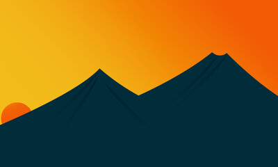 background design mountain silhouette fit for background, postcard, etc.