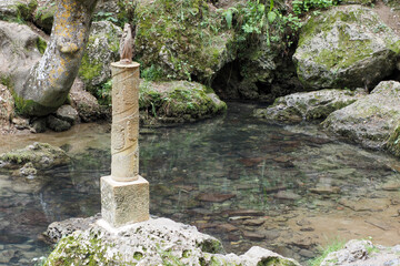 Source of the ebro river in fontibre, spain 