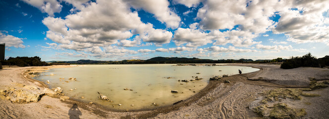 Alkaline lake in New Zealand