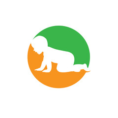 cute baby icon vector template