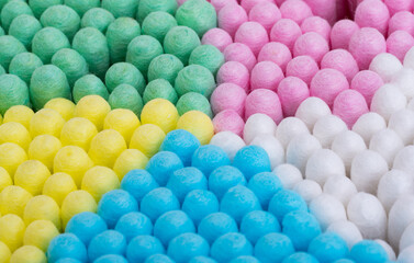 background of cotton buds close-up