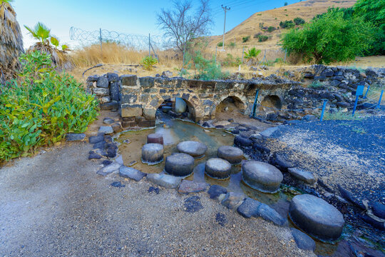 Hot Spring with Roman era ruins, in Hamat Tiberias