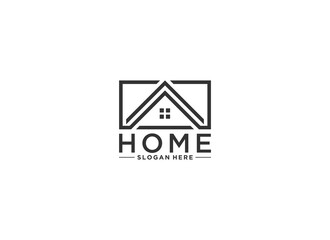 easy to recognize and remember house logo on white background