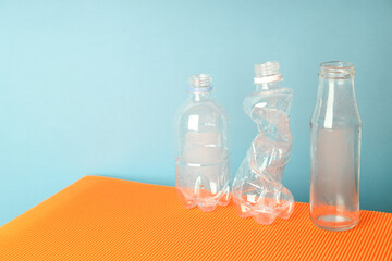 Concept of Recycling on two tone background