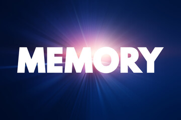 Memory - processes that are used to acquire, store, retain, and later retrieve information, text concept background