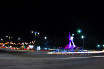 city night at Narathiwat province, Thailand.