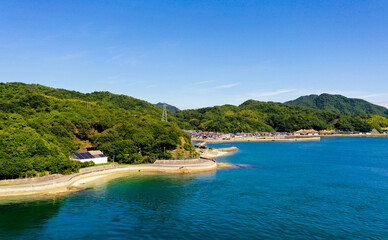 Obraz premium The aerial view of Ehime