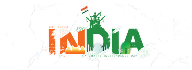 creative vector sale illustration for Indian 75th independence day -15th august. 