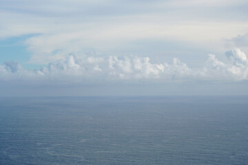 Obraz premium Landscape nature blue sea view from of Black Rock View Point is panorama view point on Phuket island - New famous of Phuket thailand - Blue nature seascape abstract scene - summer sky 