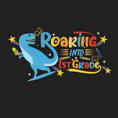 Welcome back to School t shirt design with School  elements or Hand drawn back to School typography design
