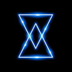 triangle light effect, laser, sand watch