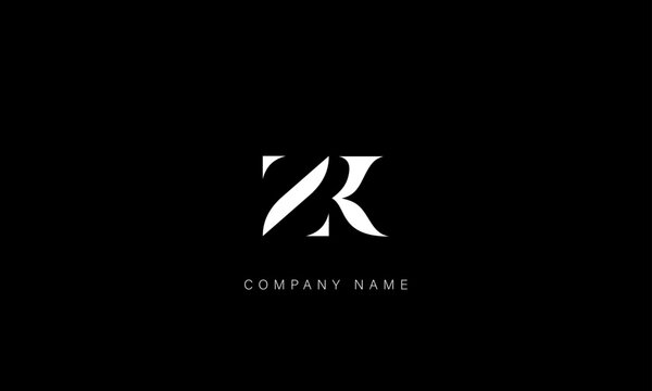 ZK, KZ Abstract Letters Logo Monogram