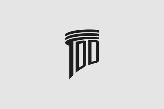 Creative letter DD monogram for legal firm, advocate logo inspiration
