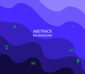 Line background design intricate mountain shapes with a blue gradient from dark to bright with colorful colors. EPS10 Vector Abstract