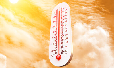 A thermometer that goes off the charts in a scorching summer