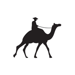 Desert camel transportation icon logo design