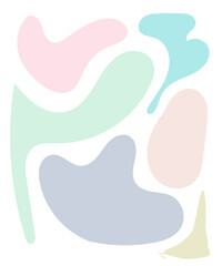 Abstract Shapes Pastel Background 