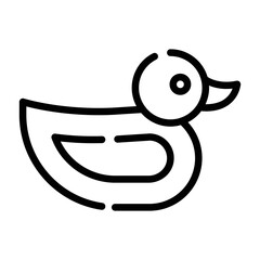 A toy, made out of rubber shaped like a duck