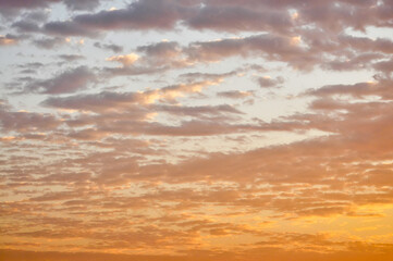 sunset sky with clouds