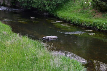 Spring at the River Ilm in the Resort Bad Berka, Thuringia